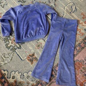Cat & Jack Purple Glitter Sweatsuit
